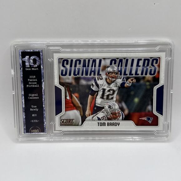 2018 PANINI SCORE SIGNAL CALLERS TOM BRADY #20 PATRIOTS GRADED 10 GEM NFL - Picture 1 of 2